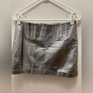 Zara metallic mini skirt